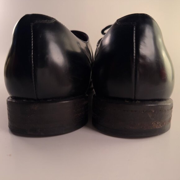 Celine Gold Metal Plate Lace-up Oxfords - Picture 5 of 7